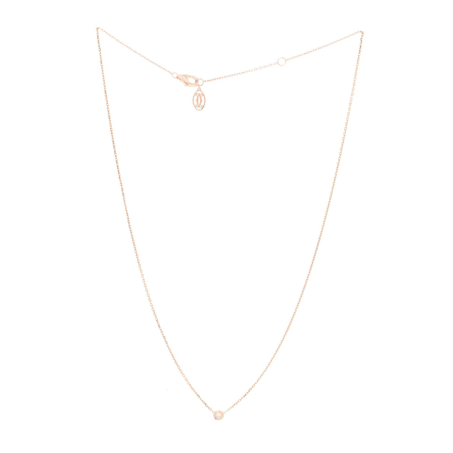 Cartier 18K Yellow Gold Diamond XS D'Amour Pendant Necklace 3 of 5