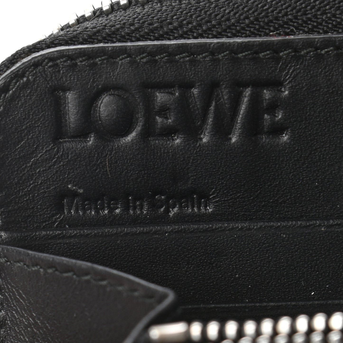 Calfskin Medium Puzzle Zip Around Wallet Black