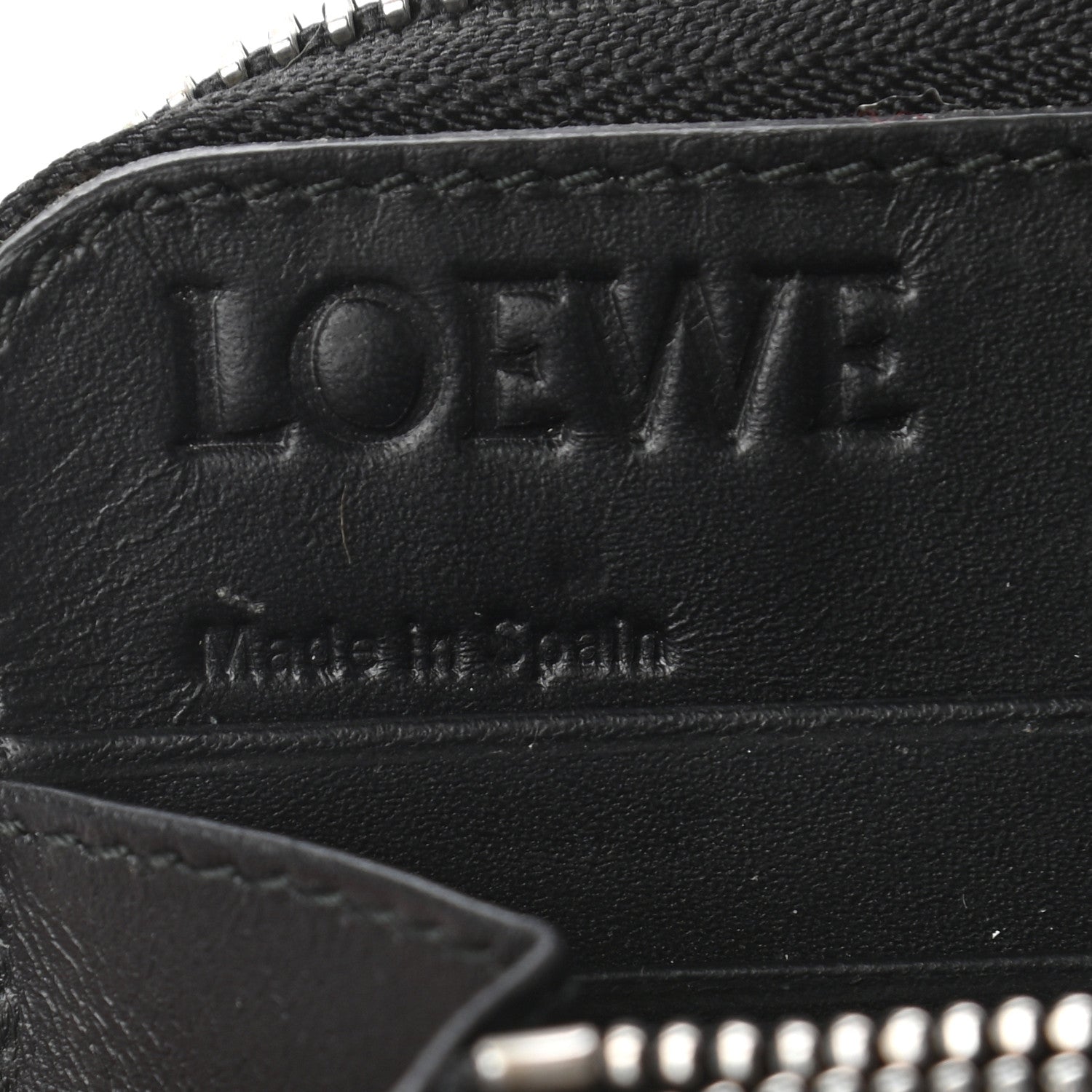 Loewe Calfskin Medium Puzzle Zip Around Wallet Black 6 of 7