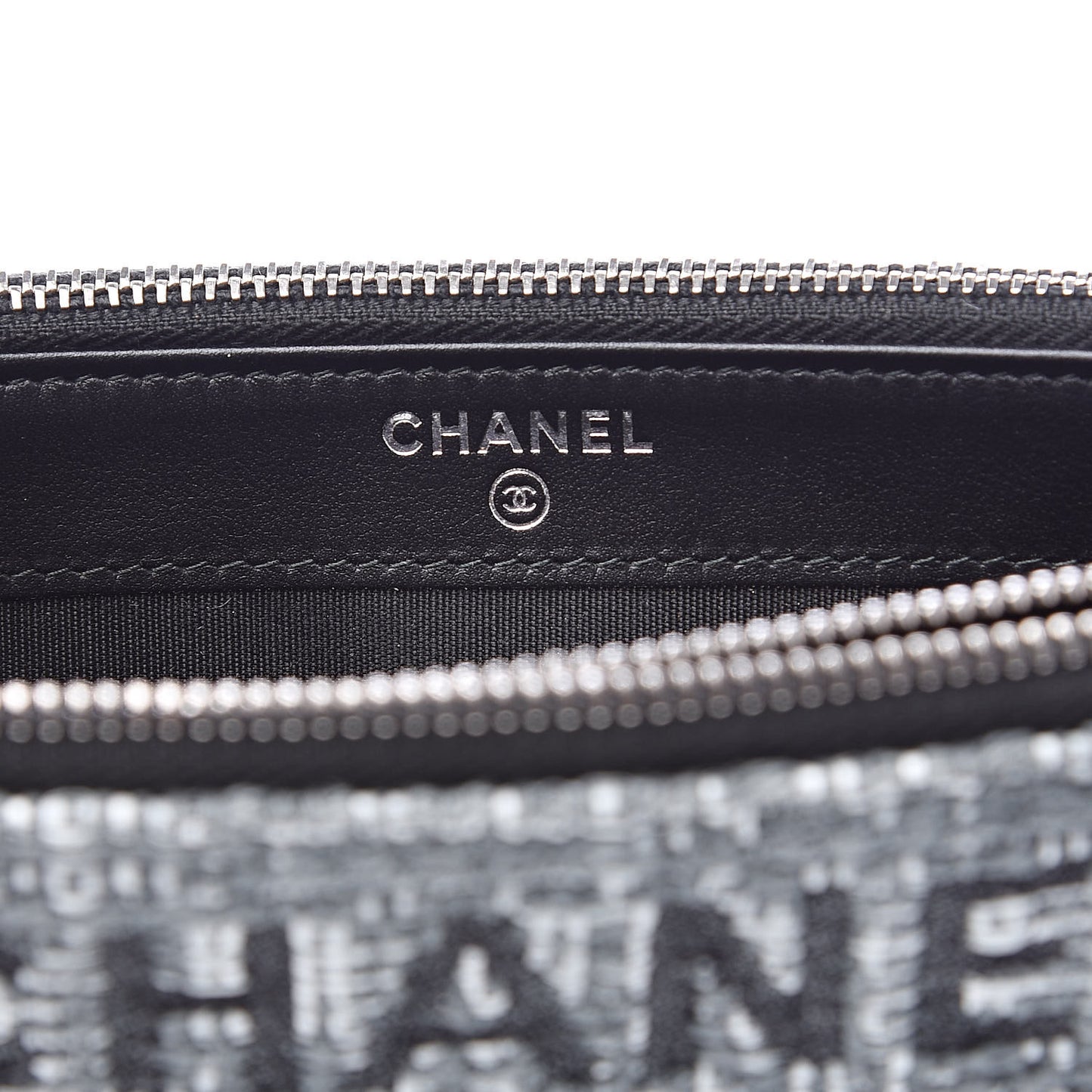 Canvas Small Deauville Clutch With Chain Charcoal