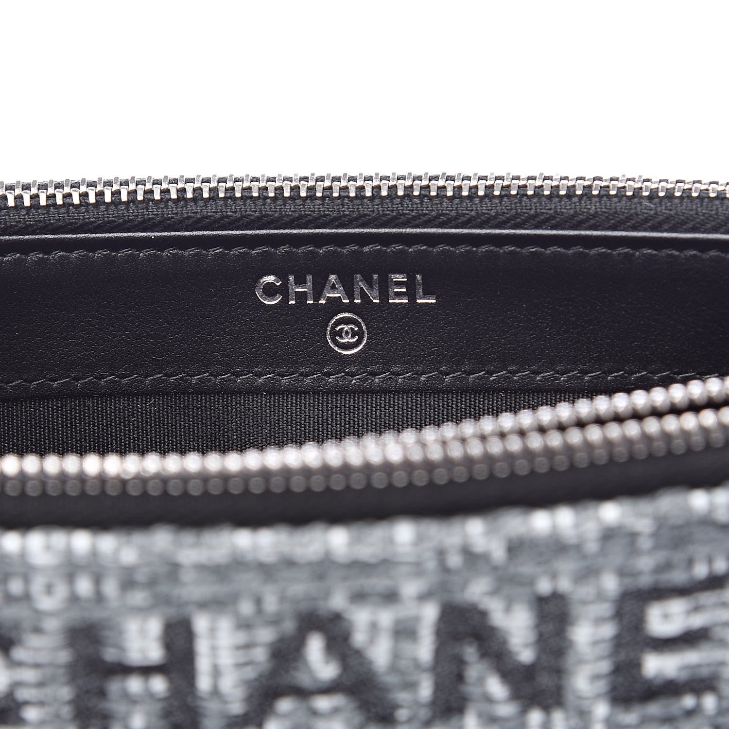 Chanel Canvas Small Deauville Clutch With Chain Charcoal 8 of 14
