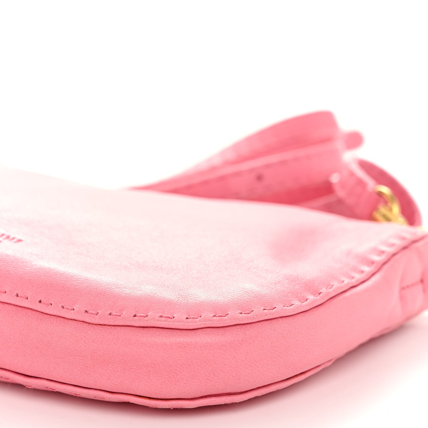 Soft Lambskin Mini Croissant Pouch Crossbody Bag Bubble