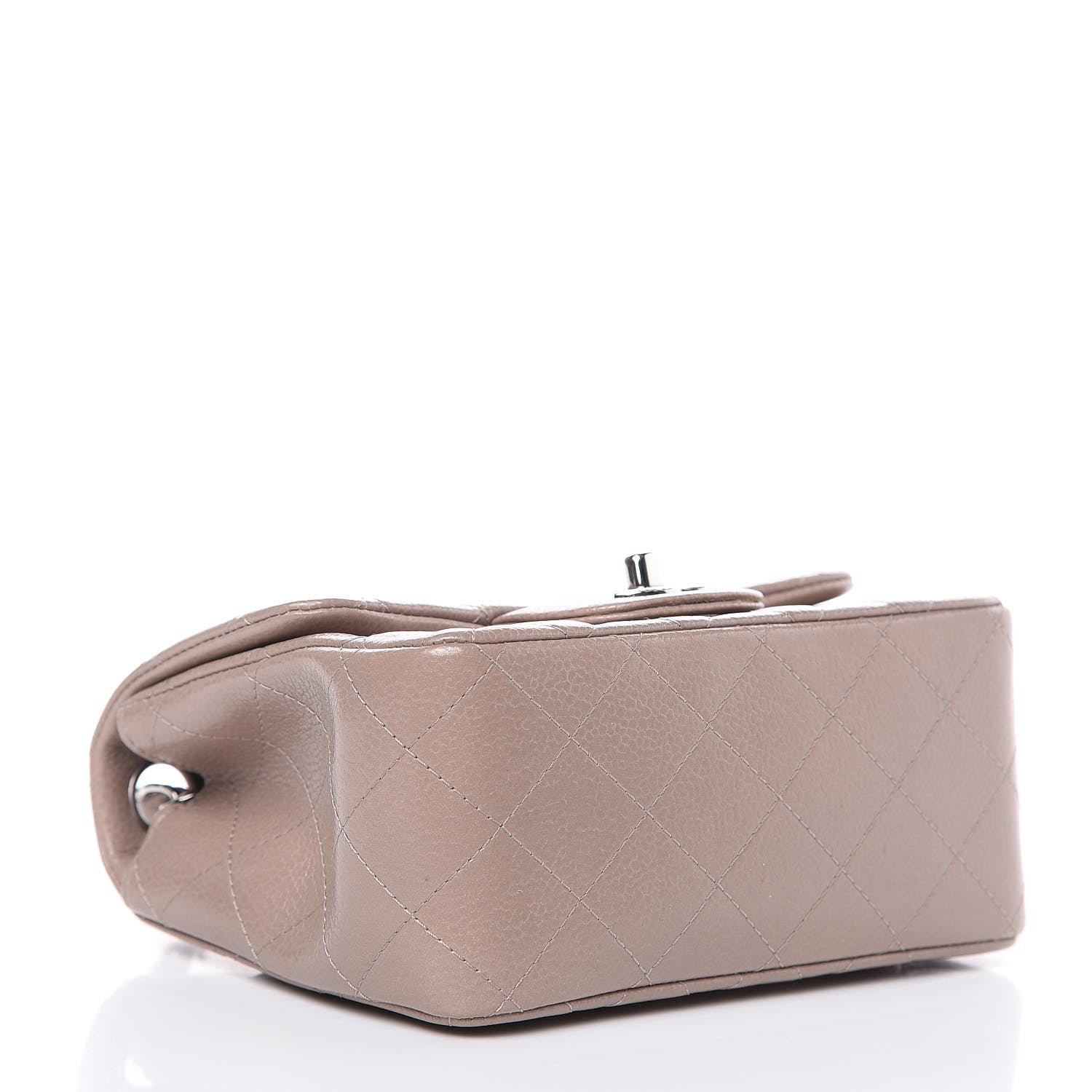 Chanel Caviar Quilted Mini Square Flap Taupe 3 of 10