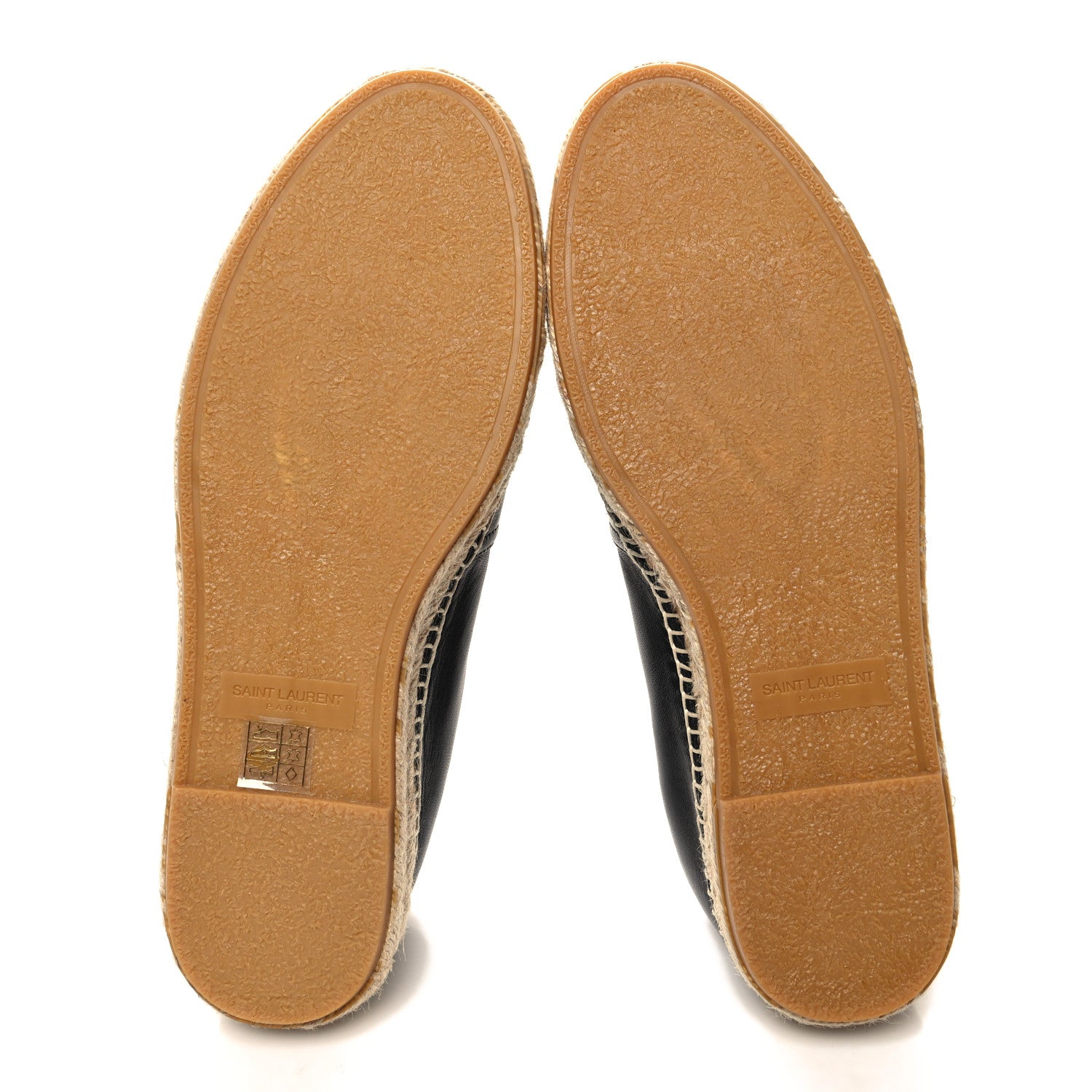 Saint Laurent Lambskin Mens Monogram Espadrilles 40 Black 5 of 8