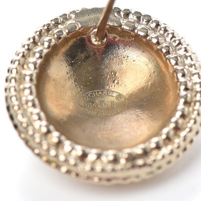 Chanel CC Button Earrings Gold 4 of 5