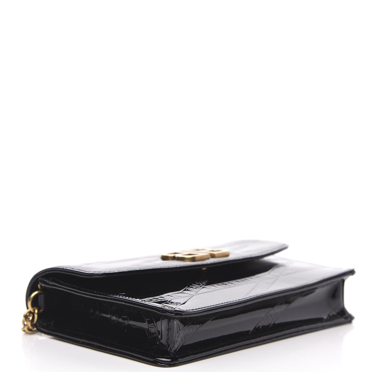 Patent Losange Monogram Embossed BB Wallet On Chain Black