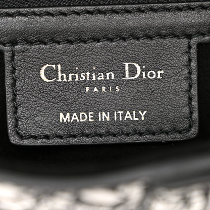 Christian Dior Calfskin Plan De Paris Printed Saddle Bag With Strap White Black 6 of 10