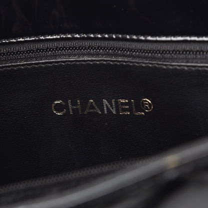 Chanel Patent Quilted Shopping Tote Black 6 of 15