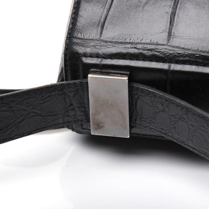 Givenchy Calfskin Crocodile Embossed Medium Pandora Box Crossbody Bag Black 27 of 28
