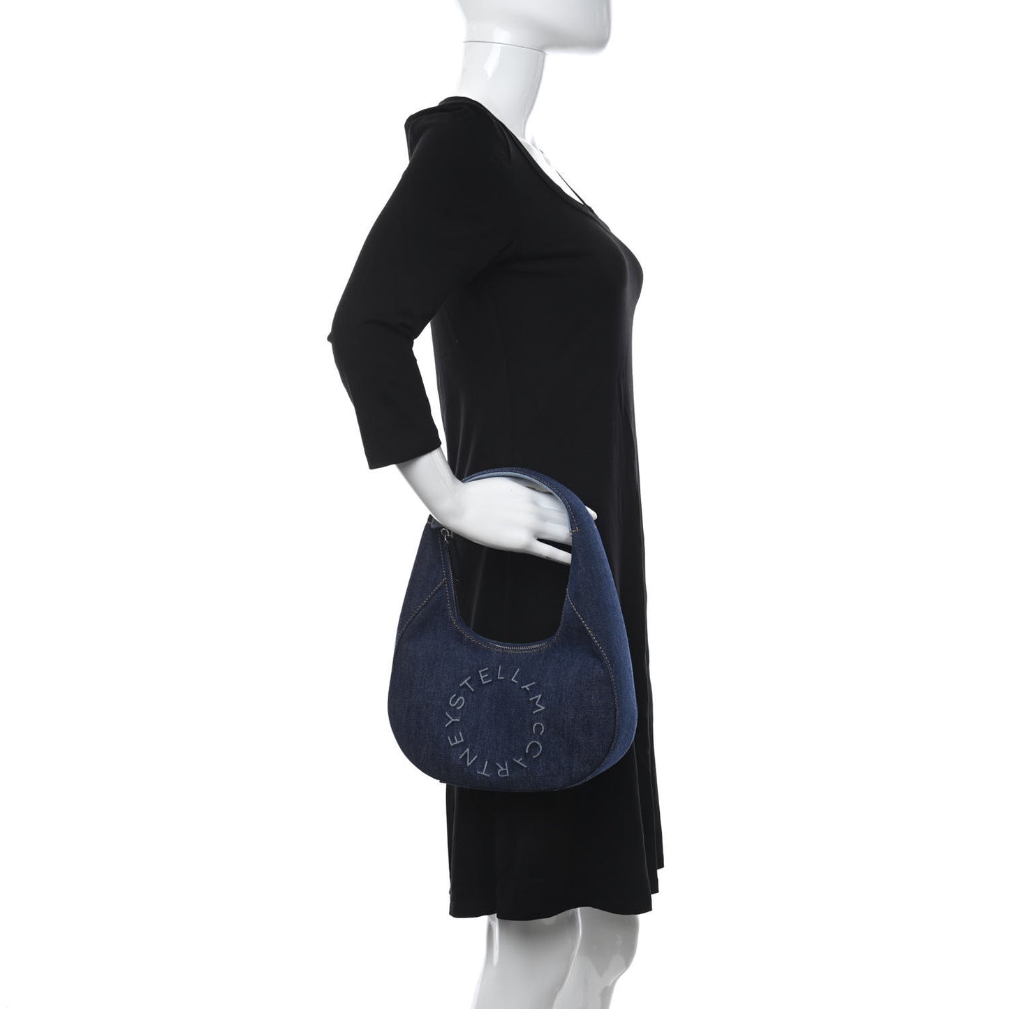 Eco Alter Denim Logo Small Hobo Smoky Blue