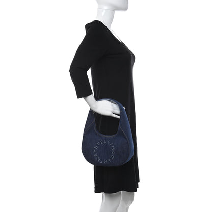 Stella McCartney Eco Alter Denim Logo Small Hobo Smoky Blue 2 of 10