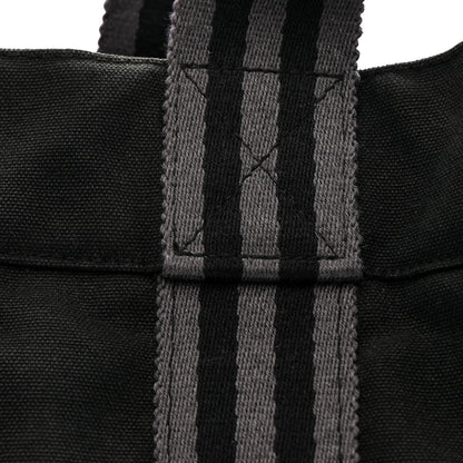 Hermes Canvas Herline MM Tote Black 10 of 12
