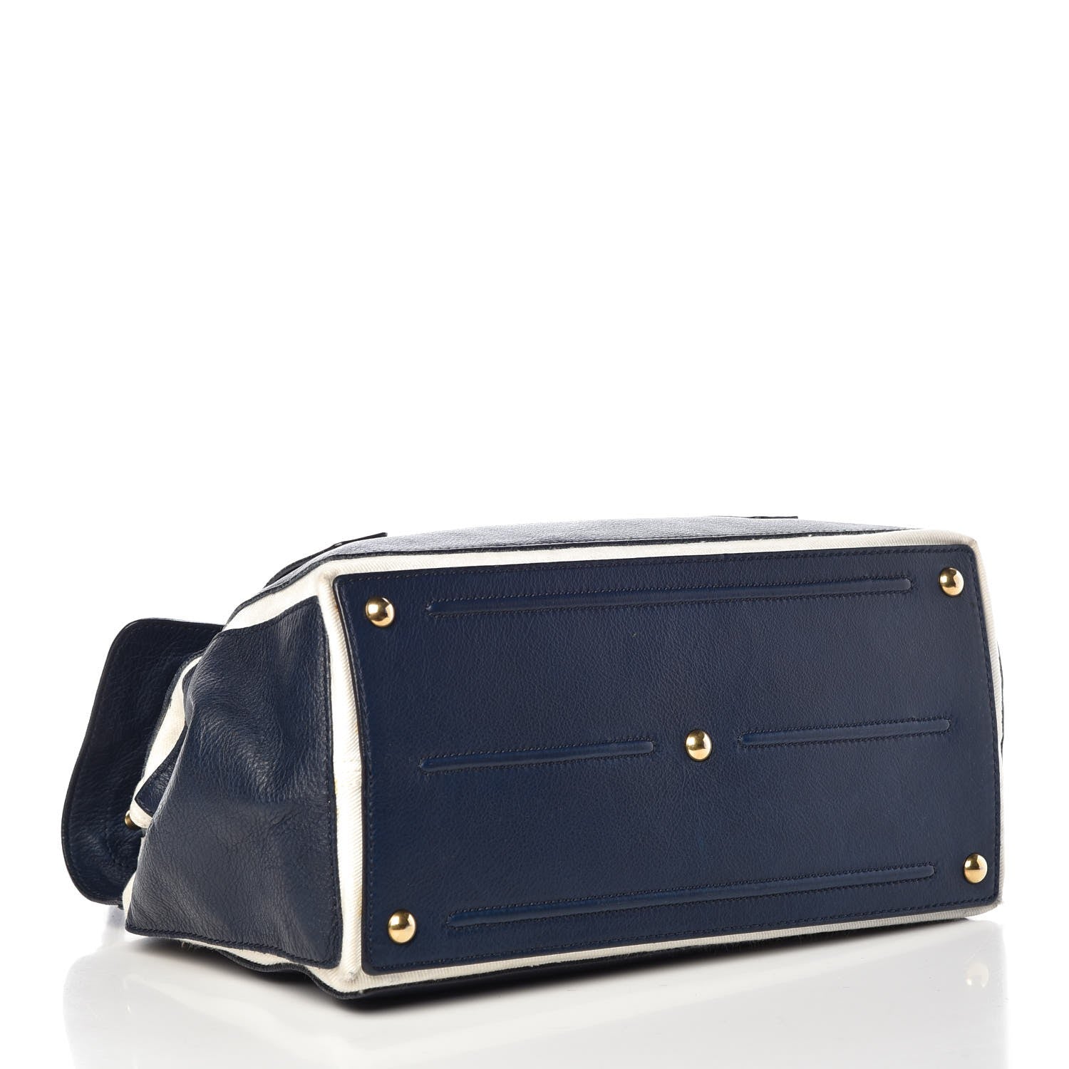 Saint Laurent Calfskin Canvas Medium Muse Two Blue 4 of 16