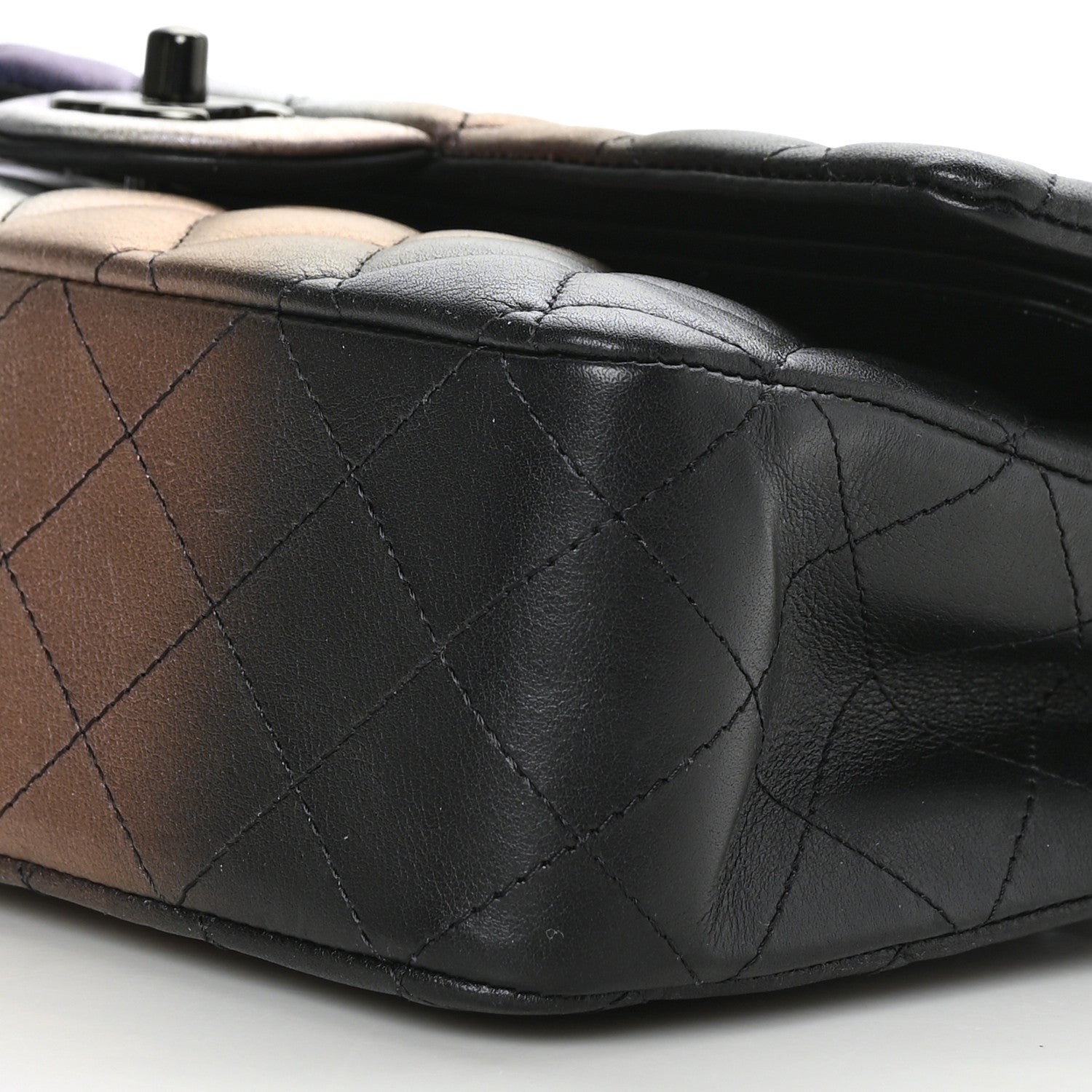 Chanel Calfskin Quilted Ombre Medium Double Flap Black 9 of 9