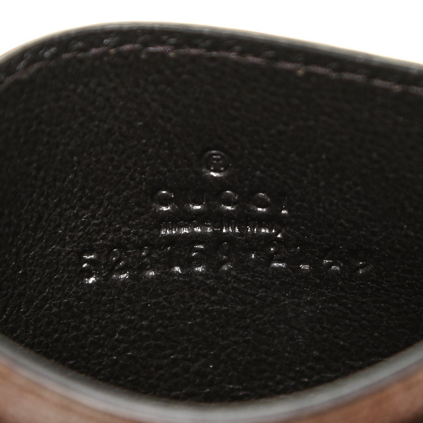 GG Supreme Monogram Ophidia Card Holder Brown