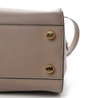 Fendi Vitello Tahiti Burro Medium Peekaboo Iconic Essentially Satchel Tortora Black 9 of 9