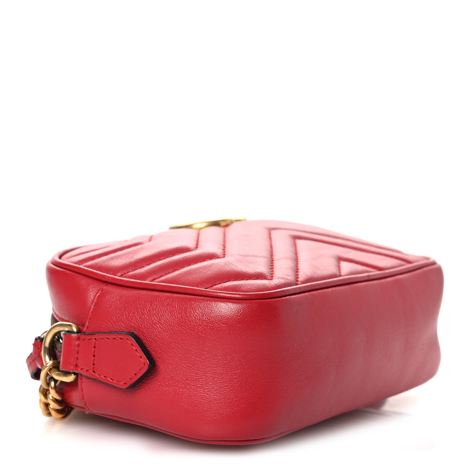 Gucci Calfskin Matelasse Mini GG Marmont Chain Shoulder Bag