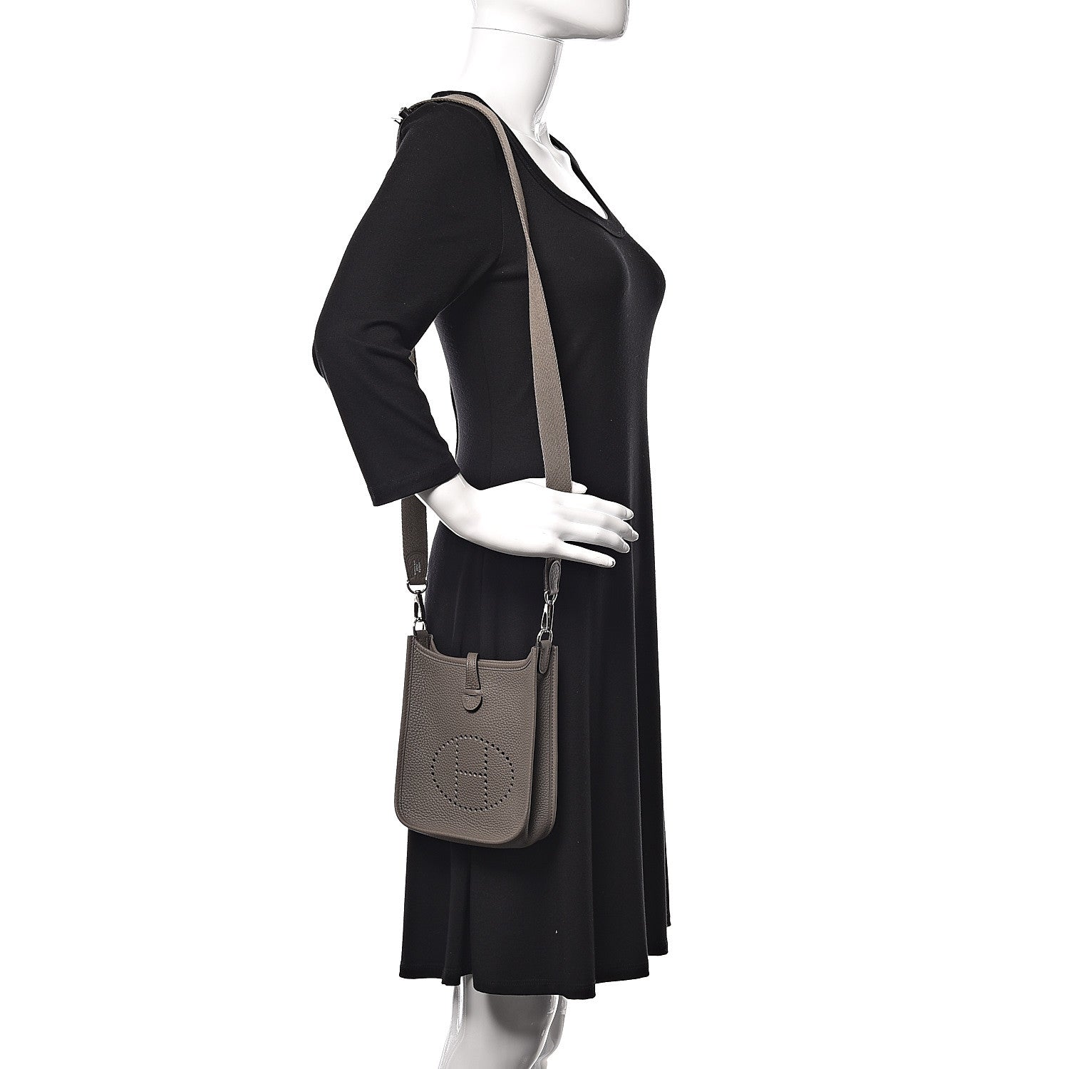 Hermes Taurillon Clemence Evelyne TPM Etain 2 of 11