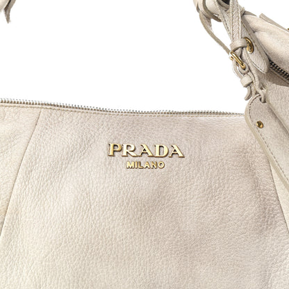 Prada Deerskin Tamponato Hobo White 13 of 13
