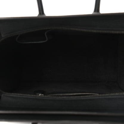 Celine Drummed Calfskin Micro Luggage Black 5 of 11