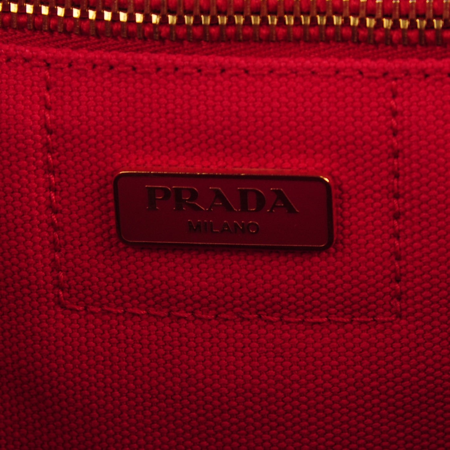 Canapa Logo Shopping Tote Rosso