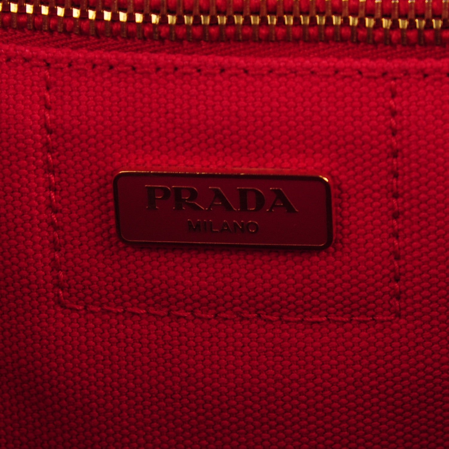 Prada Canapa Logo Shopping Tote Rosso 8 of 10