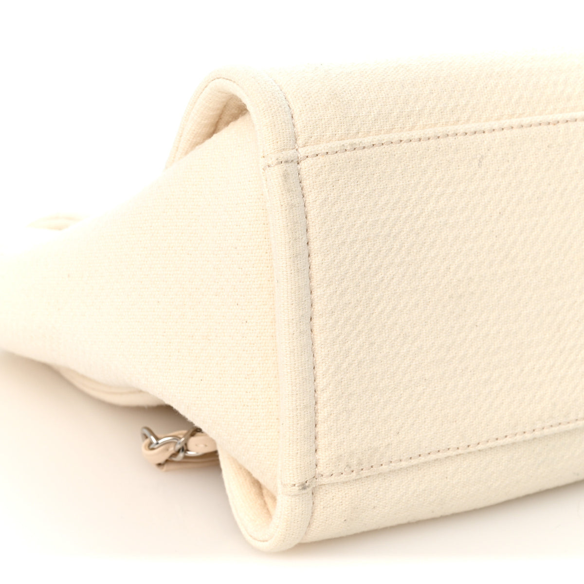Mixed Fibers Small Deauville Tote White