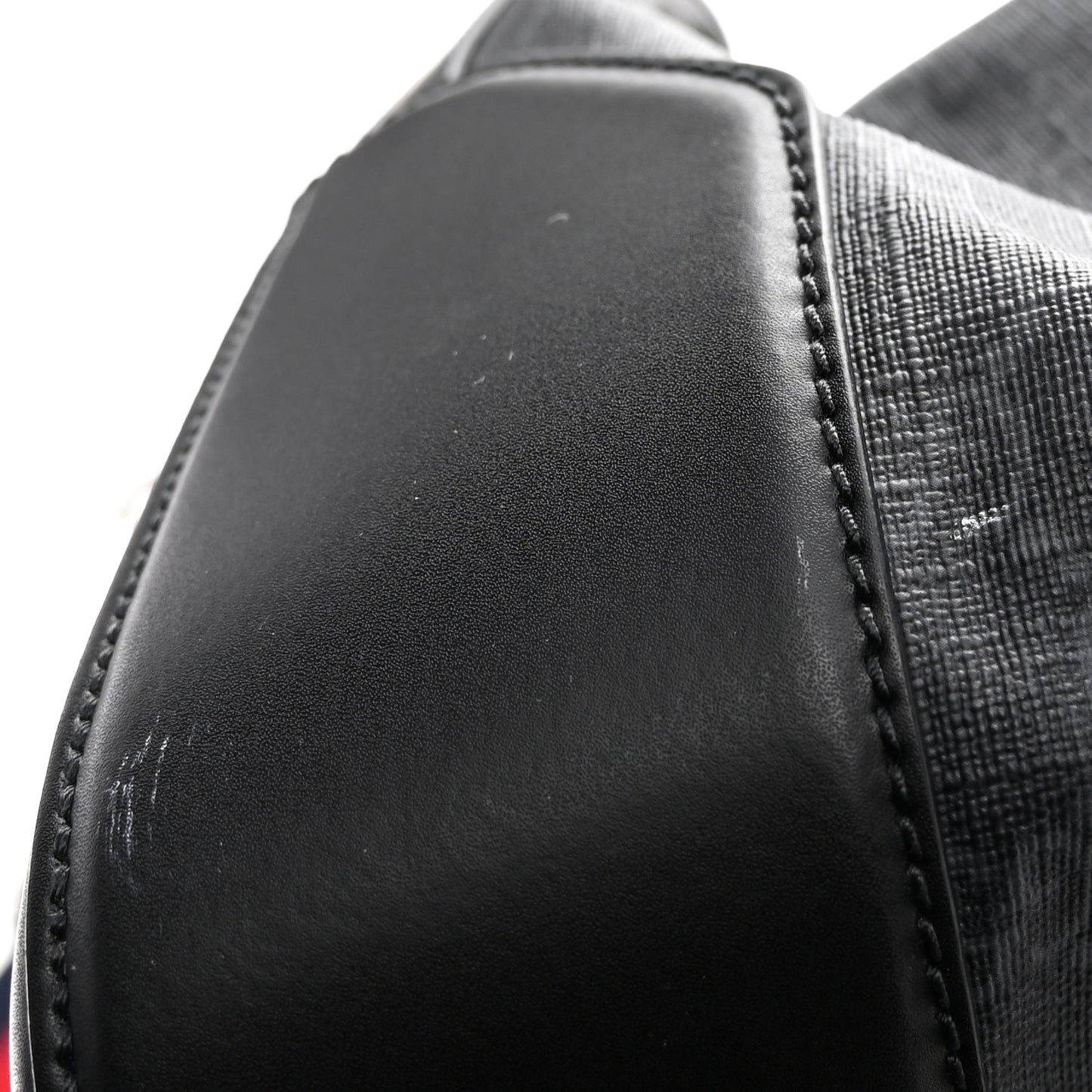 Soft GG Supreme Monogram Appia Calfskin Web Large Carry On Duffle Bag Black Grey