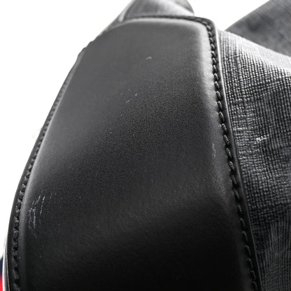 Gucci Soft GG Supreme Monogram Appia Calfskin Web Large Carry On Duffle Bag Black Grey 12 of 12