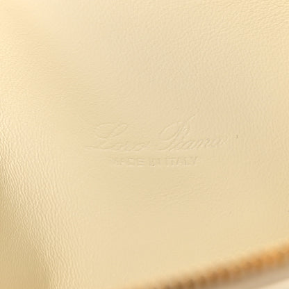 Loro Piana Grained Calfskin L19 Extra Pocket Pouch Whisper White 6 of 9