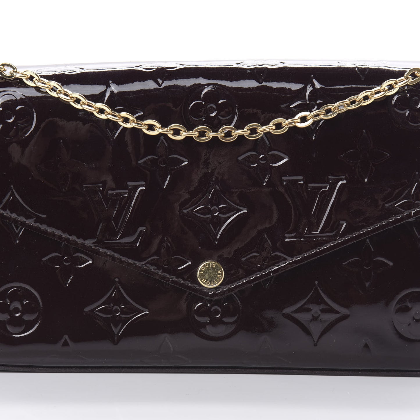 Vernis Pochette Felicie Chain Wallet Amarante