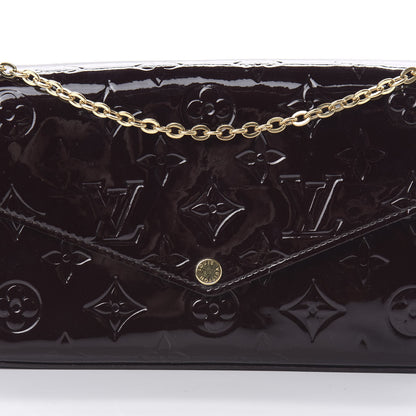 Louis Vuitton Vernis Pochette Felicie Chain Wallet Amarante 10 of 13