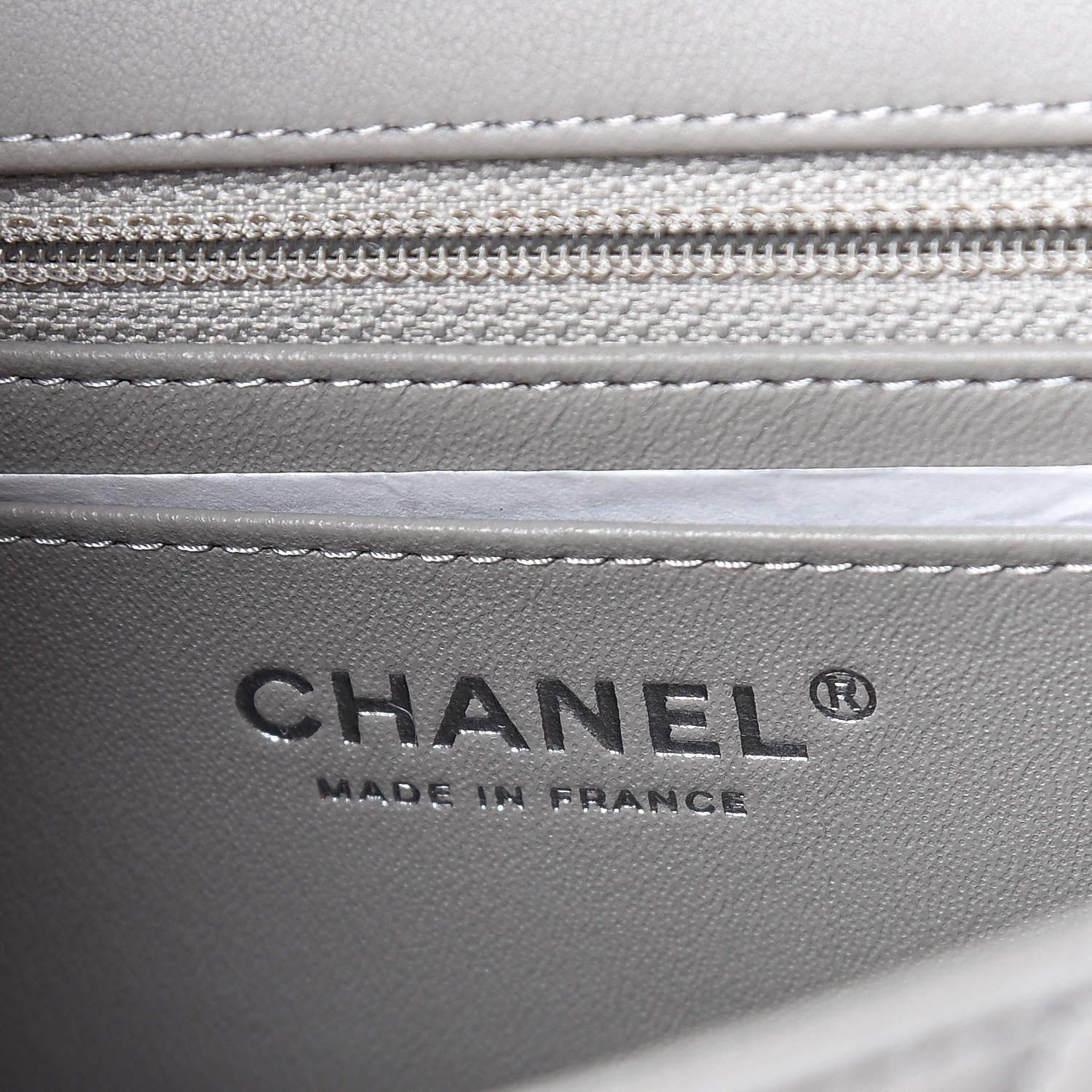 Chanel Lambskin Quilted Mini Rectangular Flap Grey 6 of 10