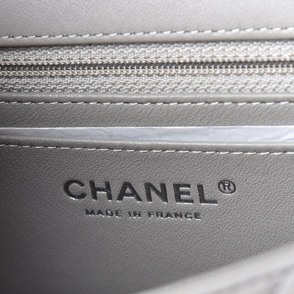 Chanel Lambskin Quilted Mini Rectangular Flap Grey 6 of 10