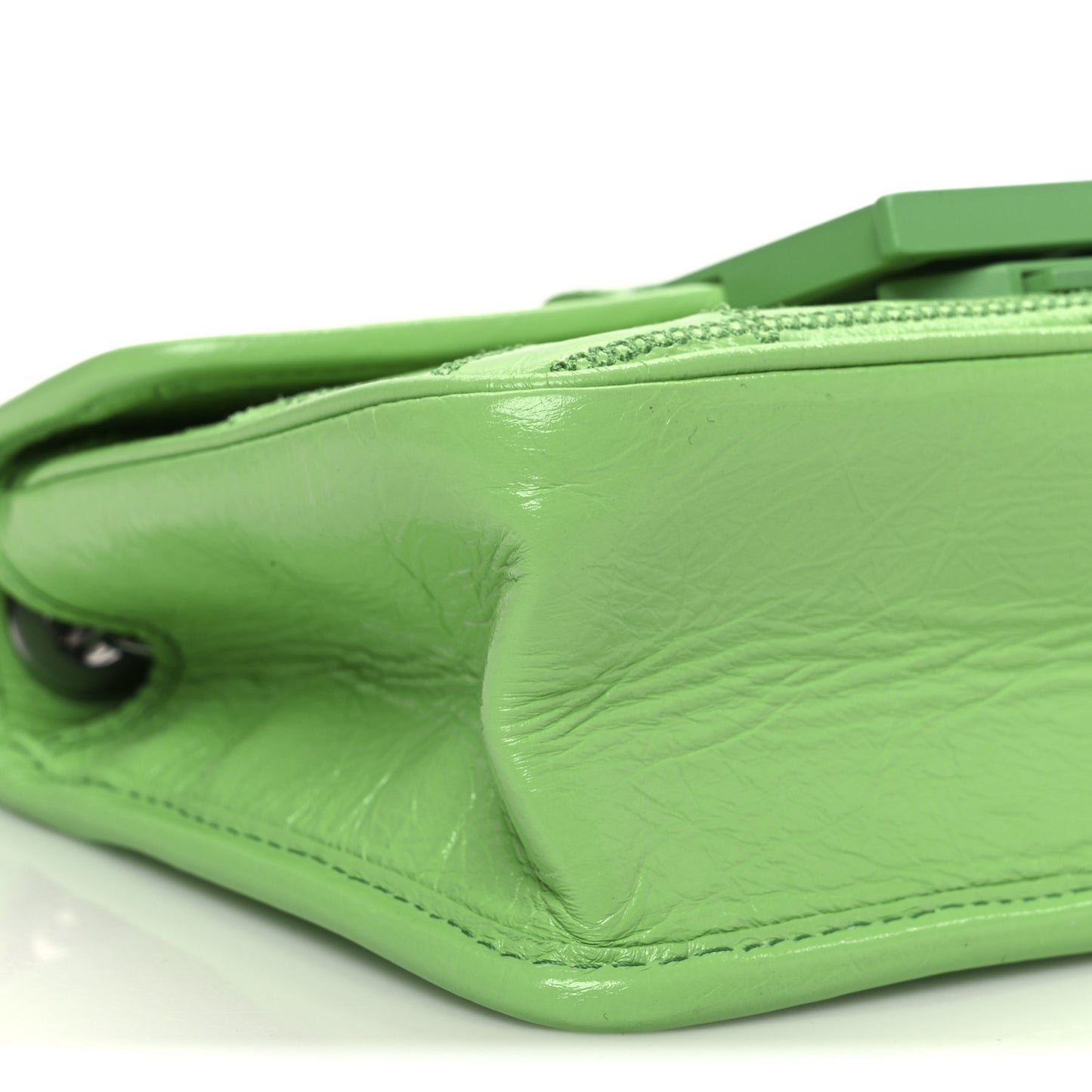 Crash Calf Quilted Mini Travia Shoulder Bag Summer Green