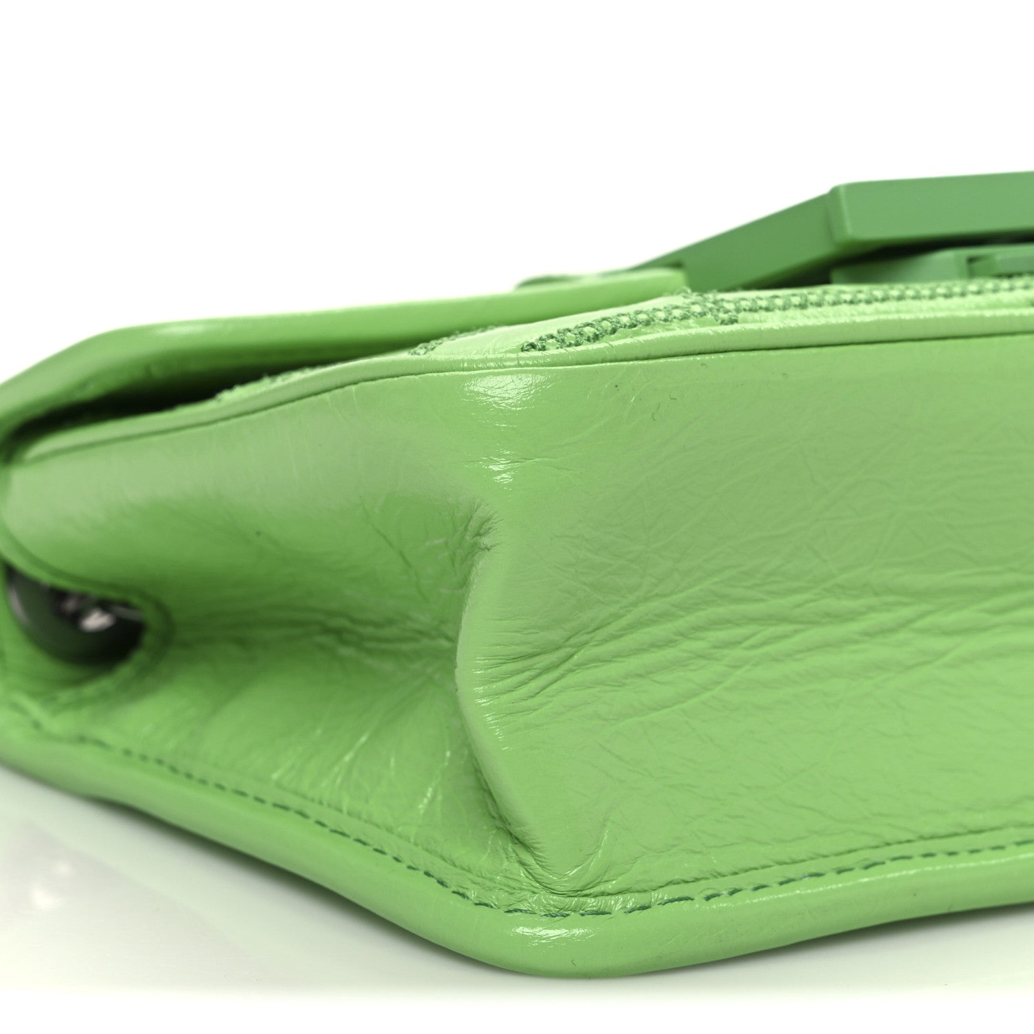 MCM Crash Calf Quilted Mini Travia Shoulder Bag Summer Green 8 of 10