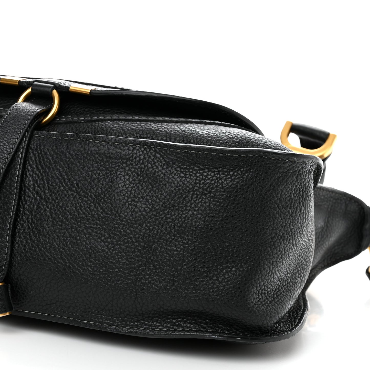 Calfskin Small Marcie Satchel Black