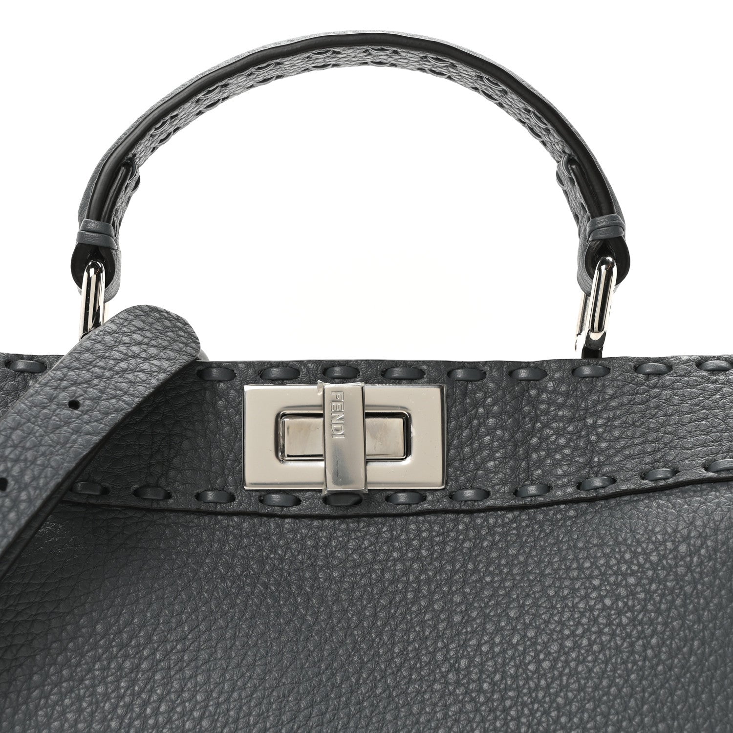 Fendi Cuoio Romano Selleria Chamois Small Peekaboo I SEE U Satchel Real Tempesta 7 of 9