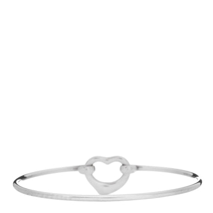 Tiffany Sterling Silver Elsa Peretti Open Heart Bangle 2 of 4