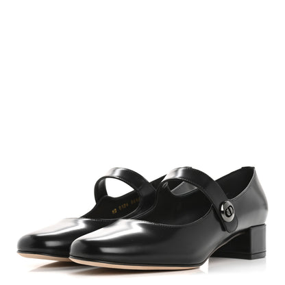 Christian Dior Brushed Calfskin Uniform 30mm Pumps 37 Black 4 of 10