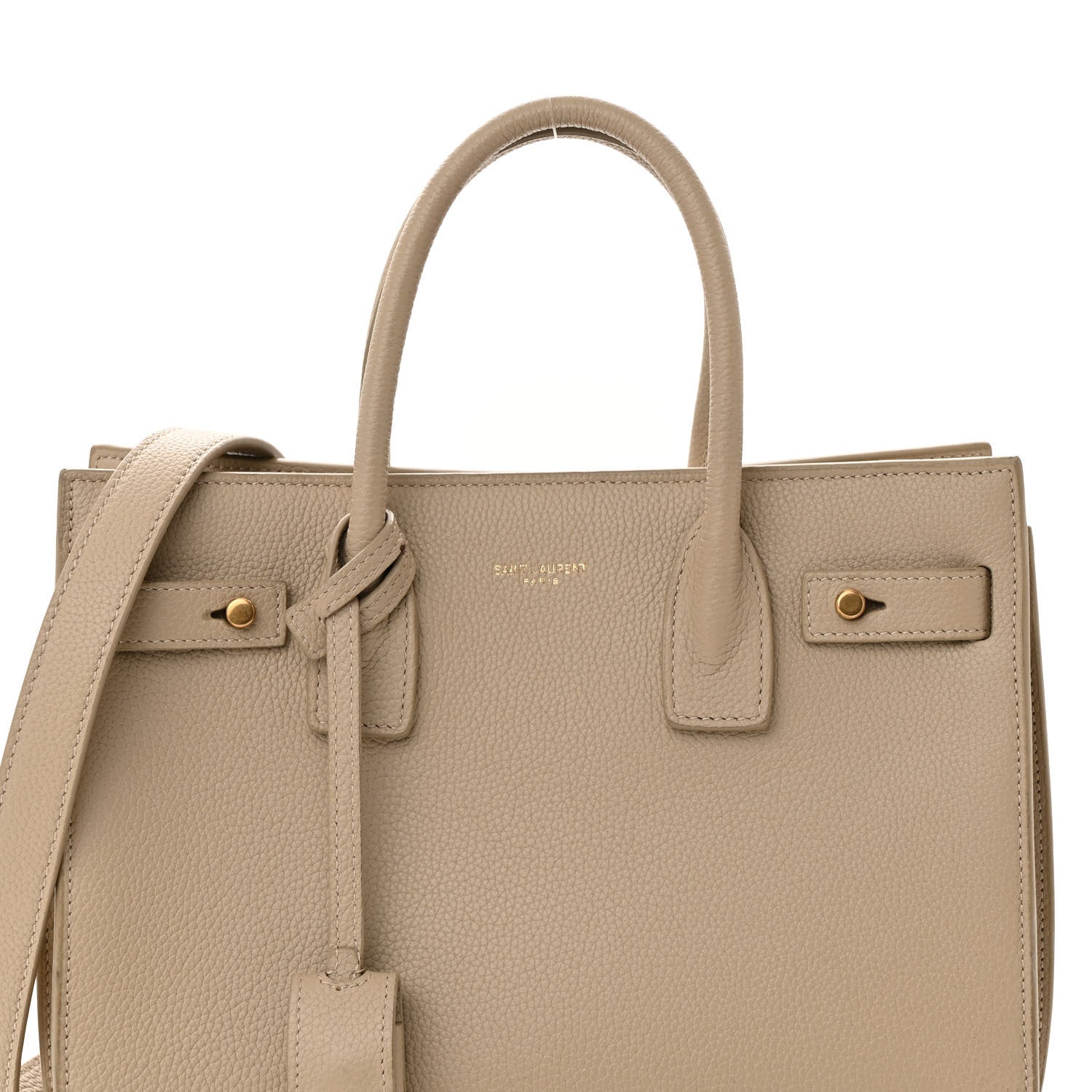 Saint Laurent Grained Calfskin Baby Sac De Jour Souple Sea Salt 9 of 14