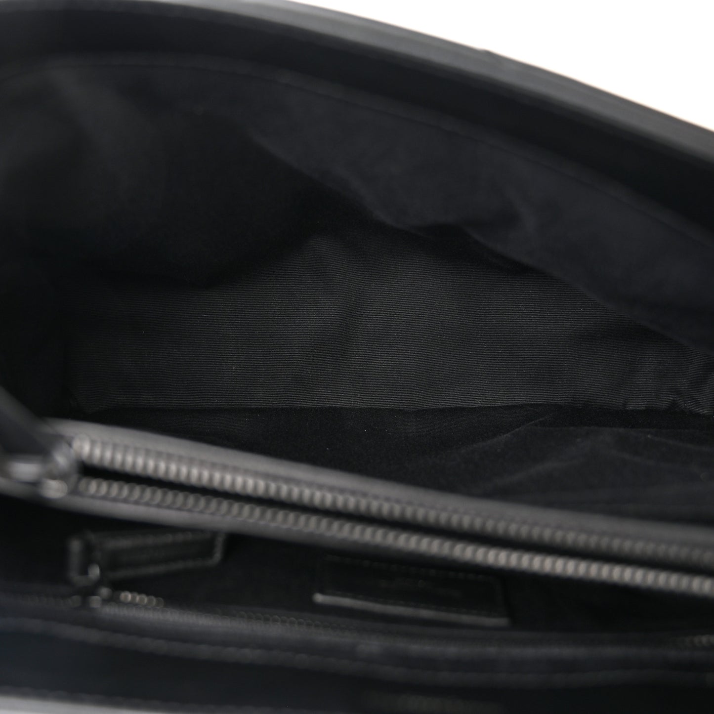 Calfskin Y Quilted Monogram Monochrome Medium Loulou Chain Satchel Black