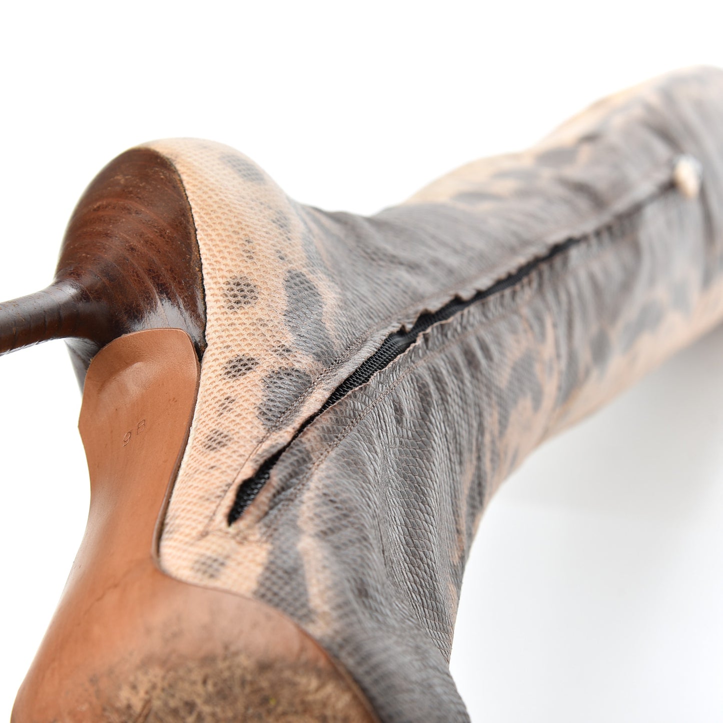 Lizard Knee High Boots 9