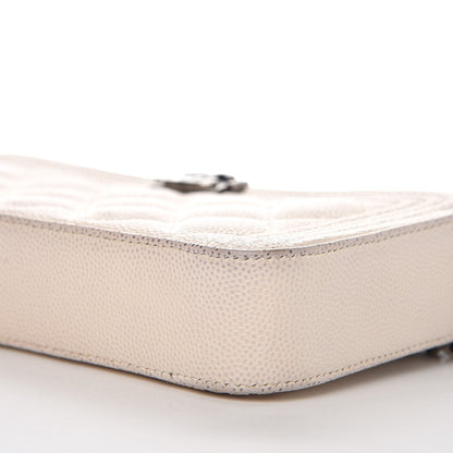 Chanel Caviar Quilted Small Boy Clutch With Chain Ivory 12 of 14