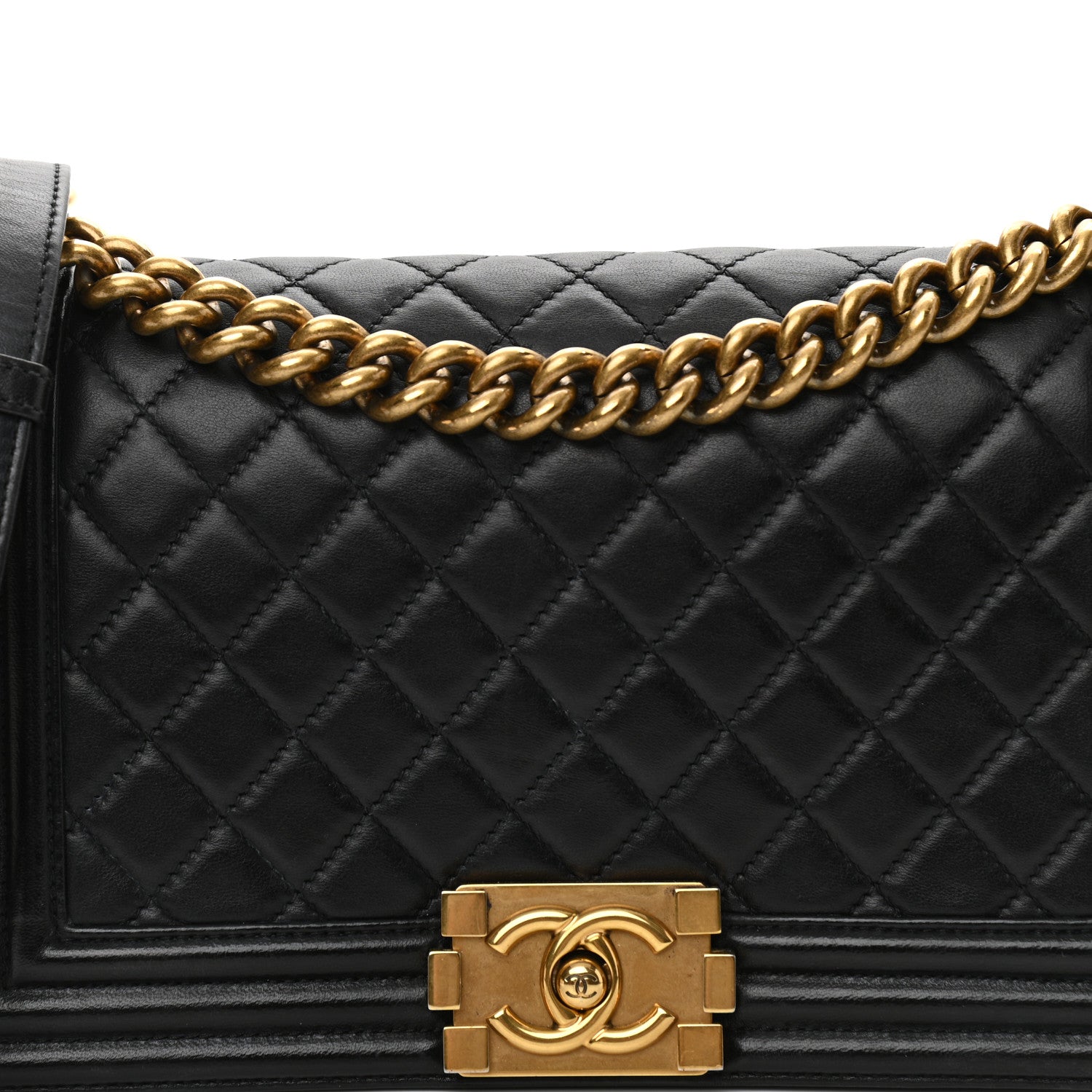 Chanel Calfskin Quilted Medium Boy Flap Black 7 of 10