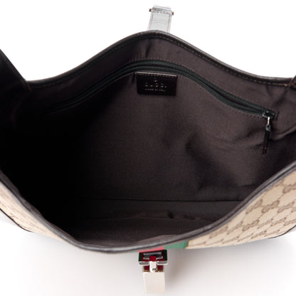 Gucci Monogram Web Jackie O Hobo Dark Brown 5 of 12