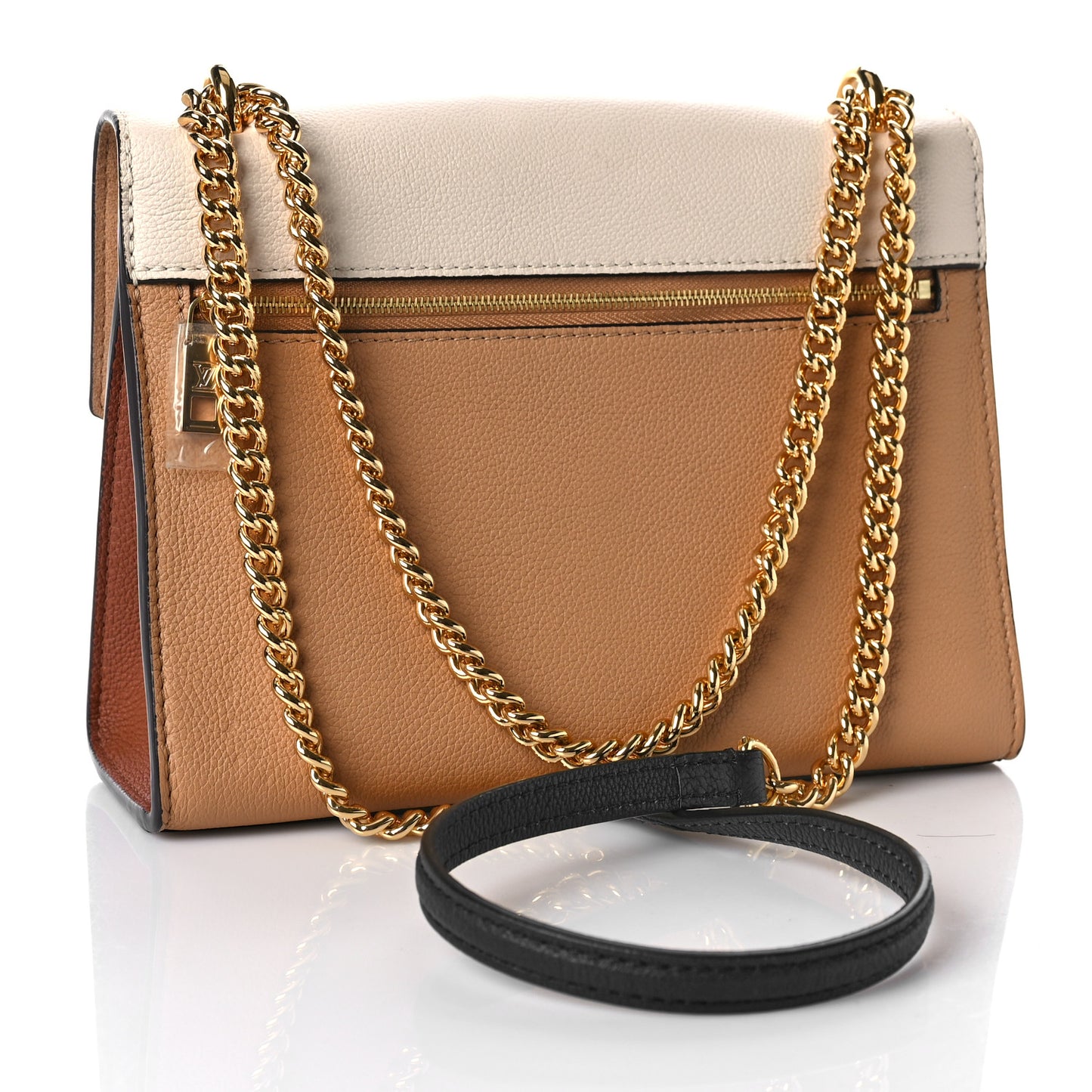Soft Calfskin Mylockme Chain Bag BB Arizona Quartz Caramel