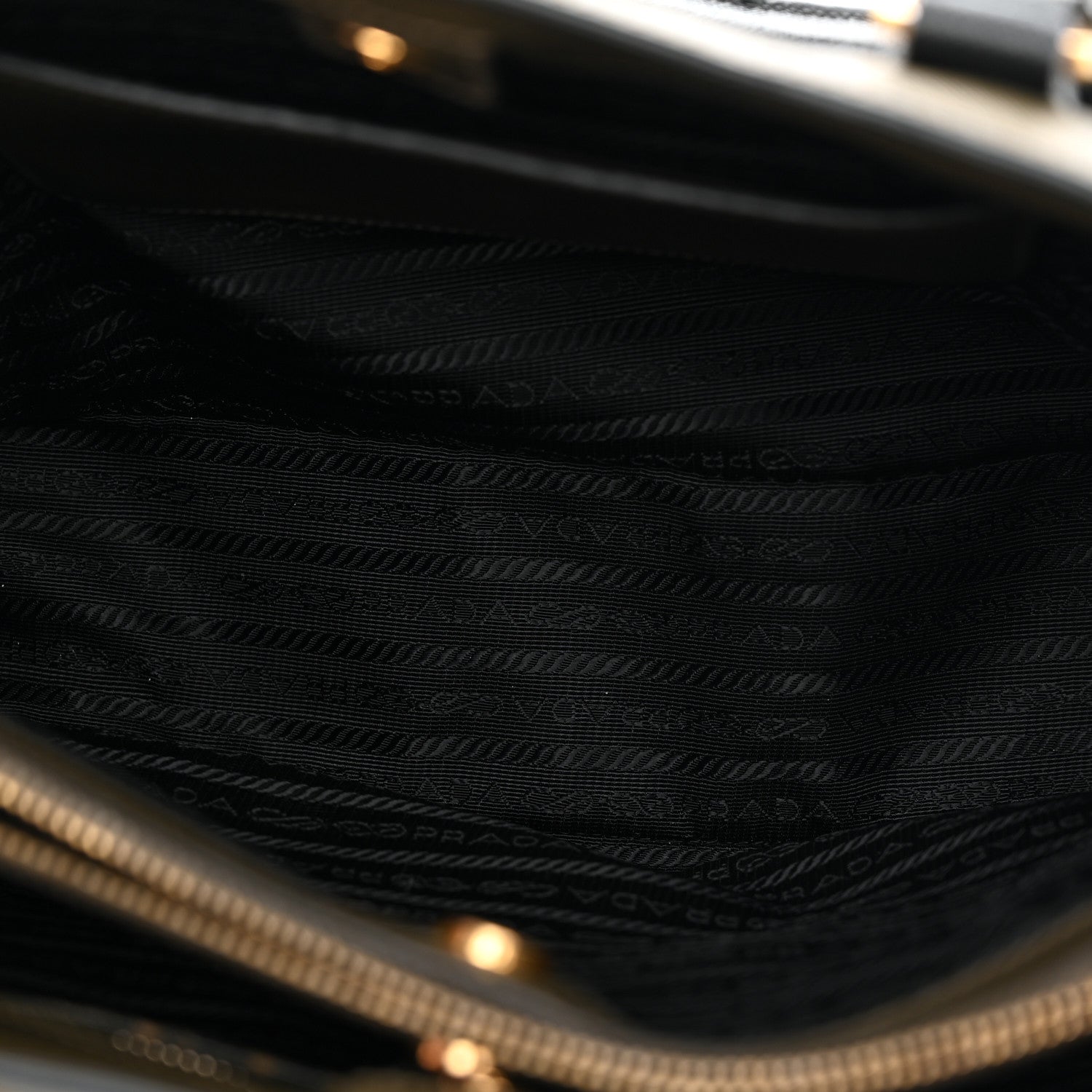 Prada Saffiano Lux Bi-Color Medium Tote Militare Black 5 of 12