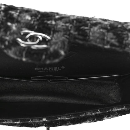 Chanel Tweed Medium Double Flap Black Grey 5 of 9