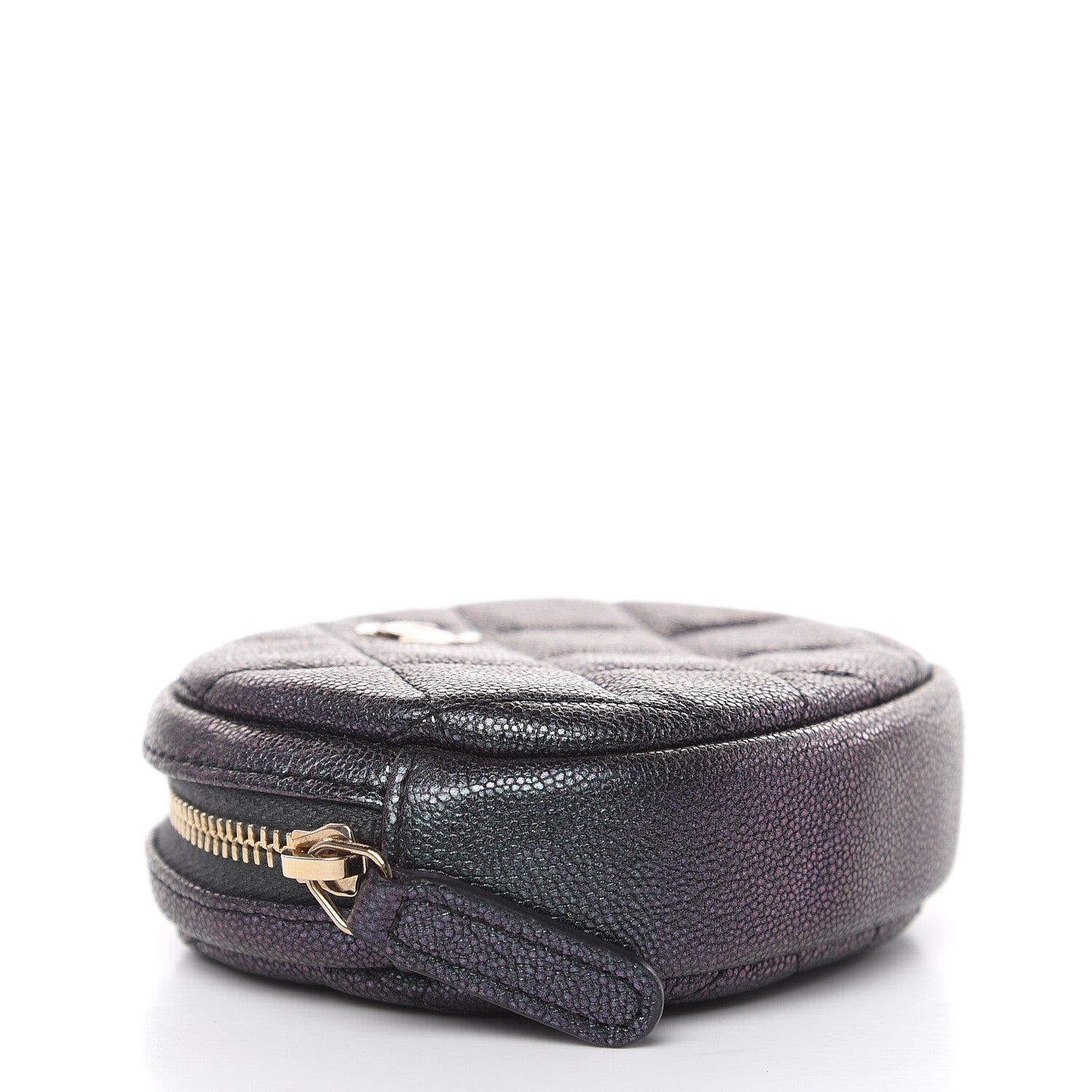 Chanel Iridescent Caviar Quilted Zip Around Classic Coin Purse Black 4 of 8